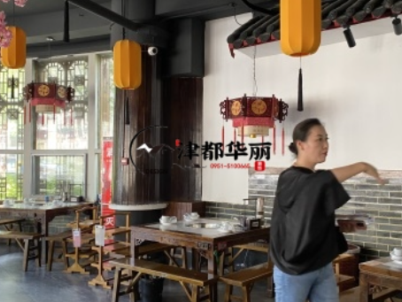 泾源装修公司|泾源鱼一火锅店装修设计现场量尺沟通